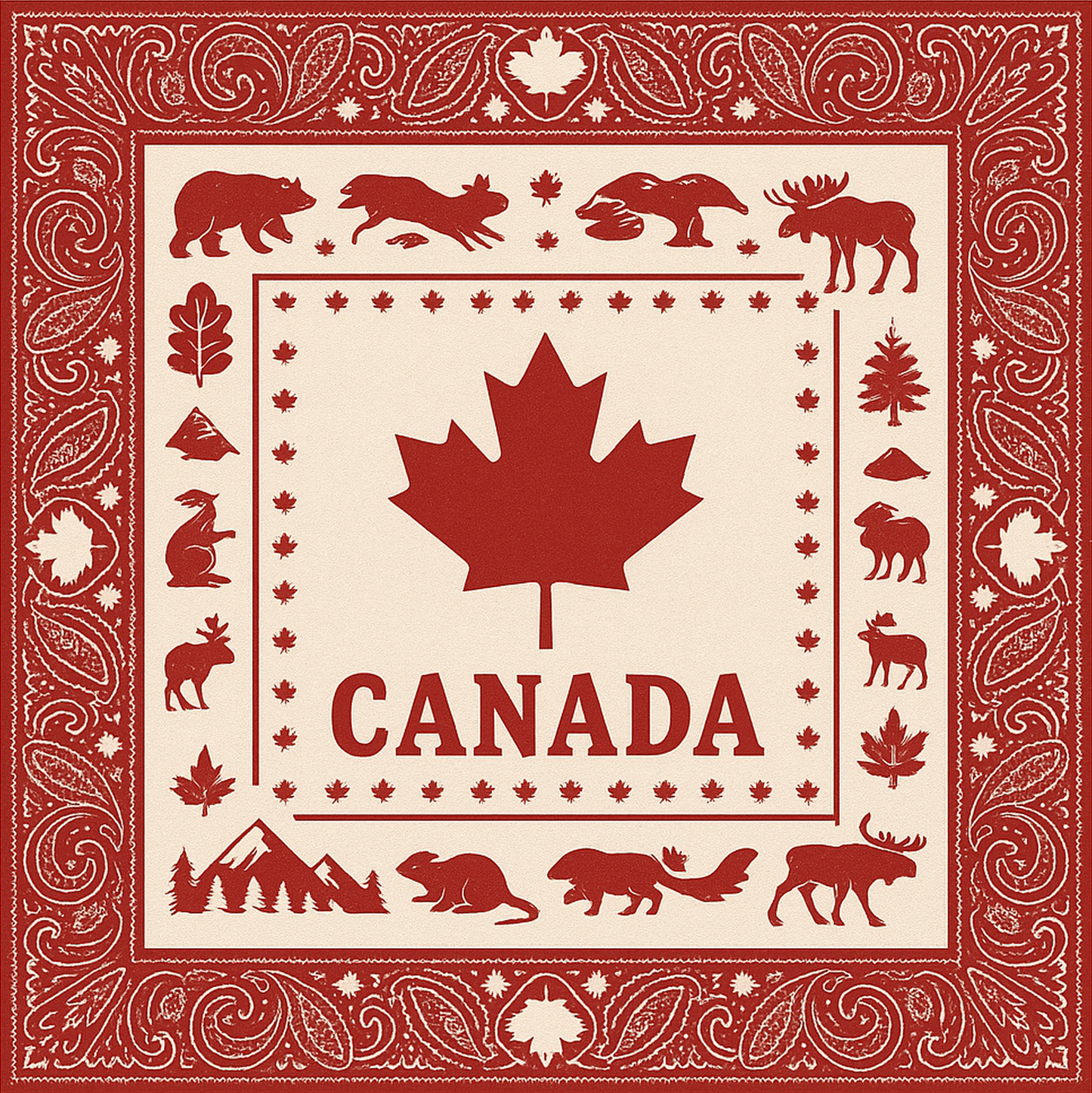 Canada Flag Bandana – Premium-crafted Soft & Durable for Sports, Festivals & Everyday Wear